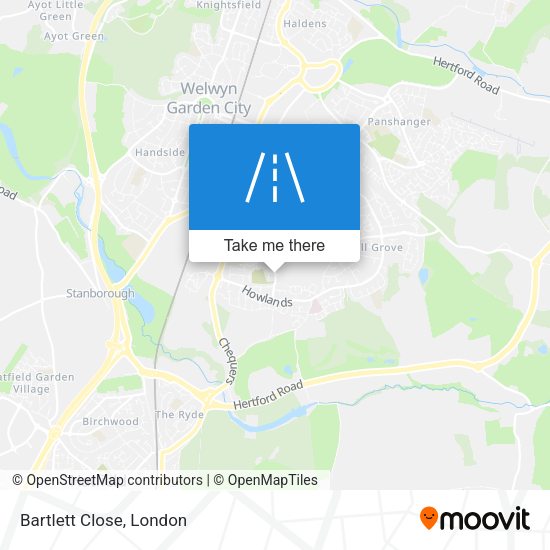 Bartlett Close map
