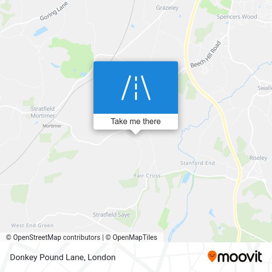 Donkey Pound Lane map