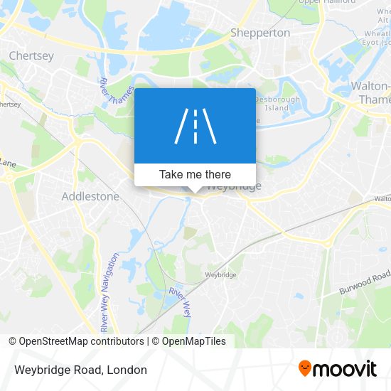 Weybridge Road map
