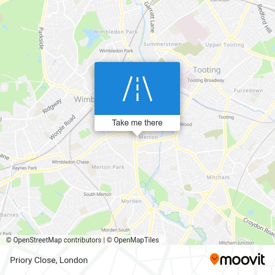 Priory Close map