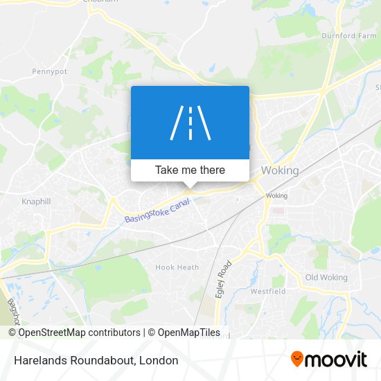 Harelands Roundabout map