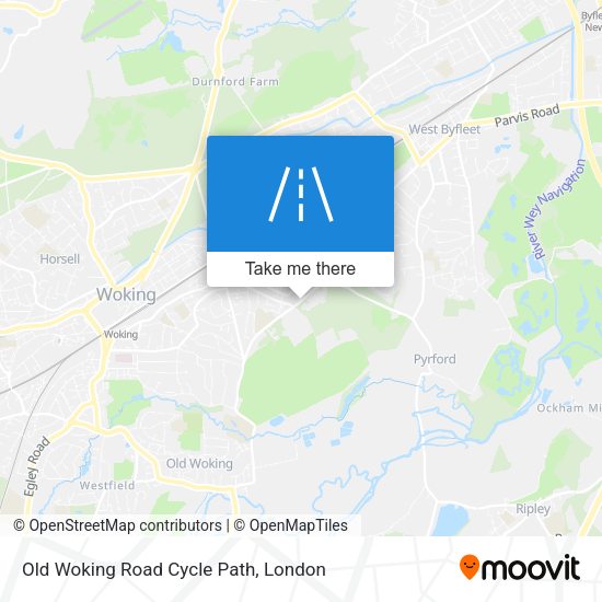Old Woking Road Cycle Path map