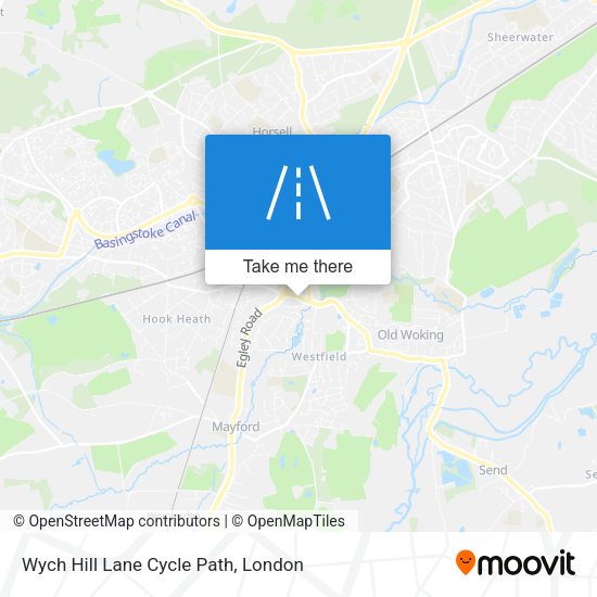 Wych Hill Lane Cycle Path map
