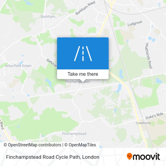 Finchampstead Road Cycle Path map