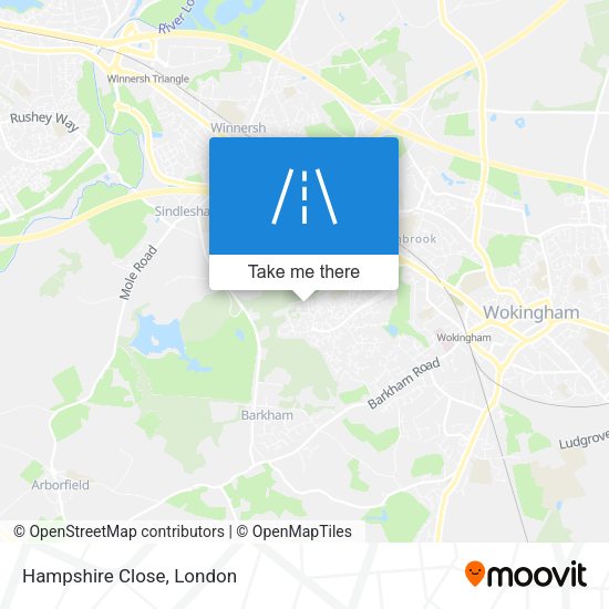 Hampshire Close map