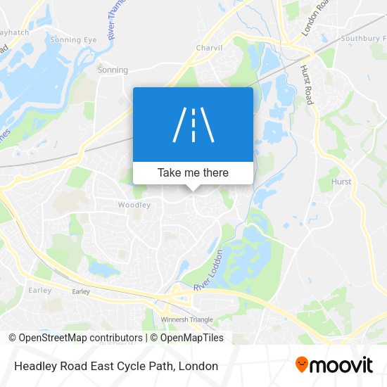 Headley Road East Cycle Path map