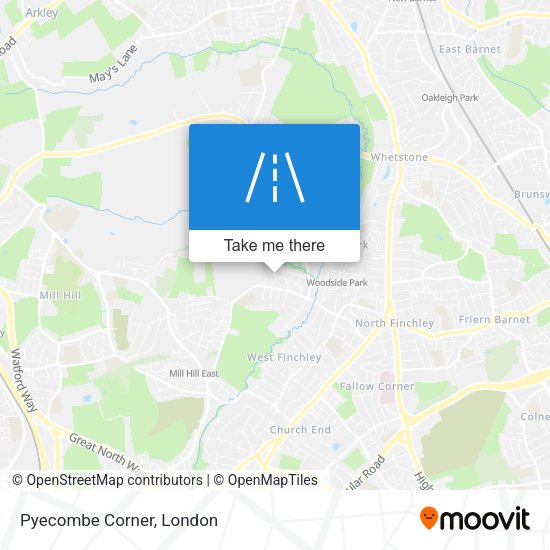 Pyecombe Corner map