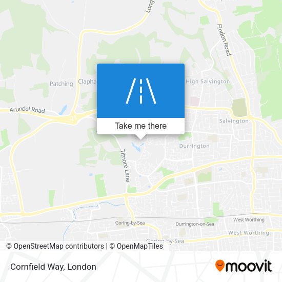 Cornfield Way map