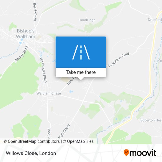 Willows Close map