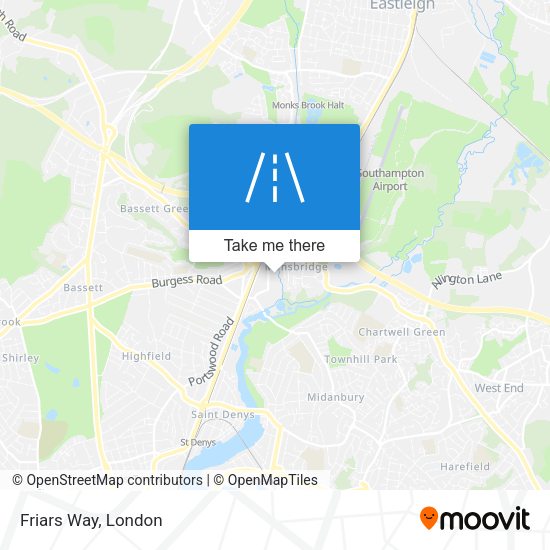 Friars Way map