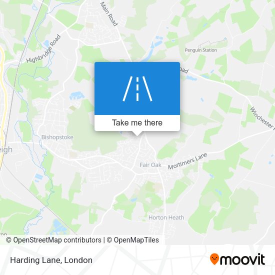 Harding Lane map
