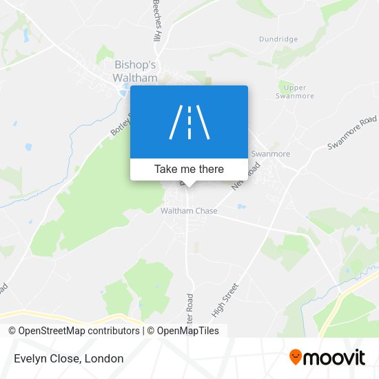 Evelyn Close map