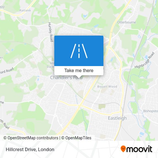 Hillcrest Drive map