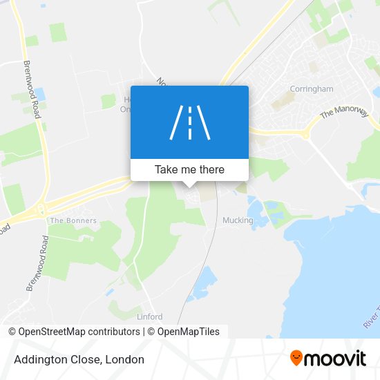Addington Close map