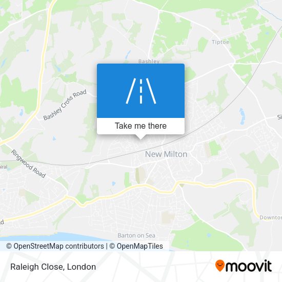 Raleigh Close map