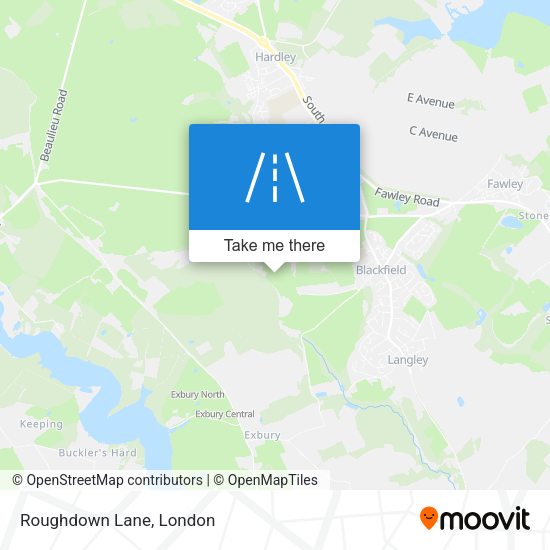 Roughdown Lane map
