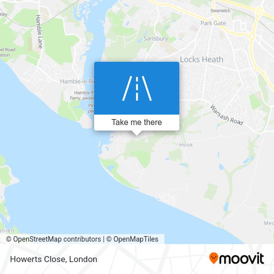 Howerts Close map