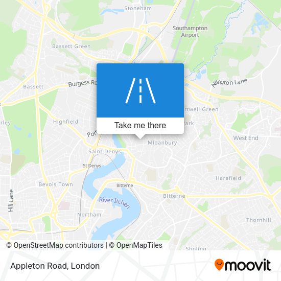 Appleton Road map