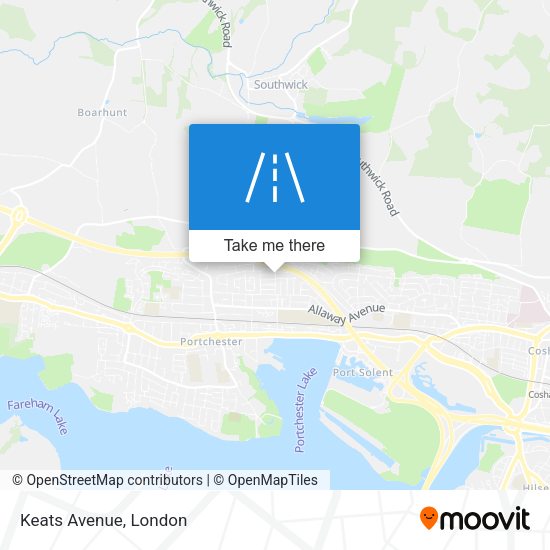 Keats Avenue map
