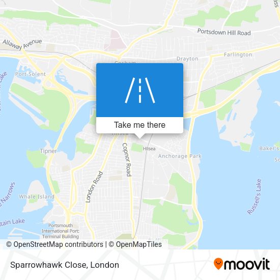 Sparrowhawk Close map