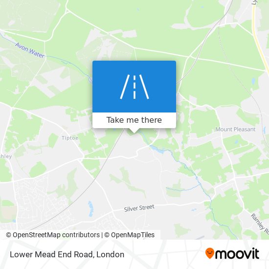 Lower Mead End Road map