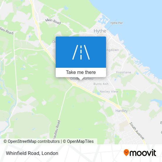 Whinfield Road map