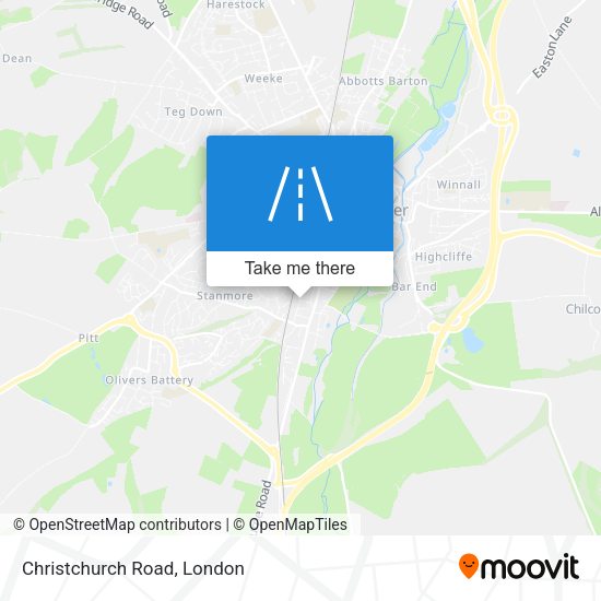 Christchurch Road map