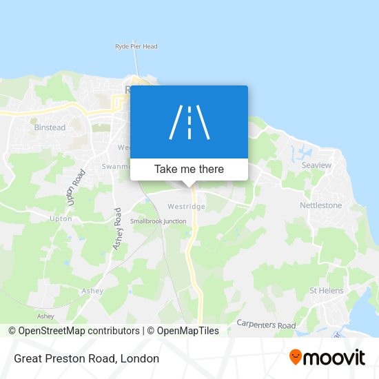 Great Preston Road map
