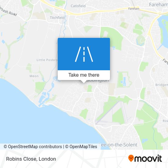 Robins Close map