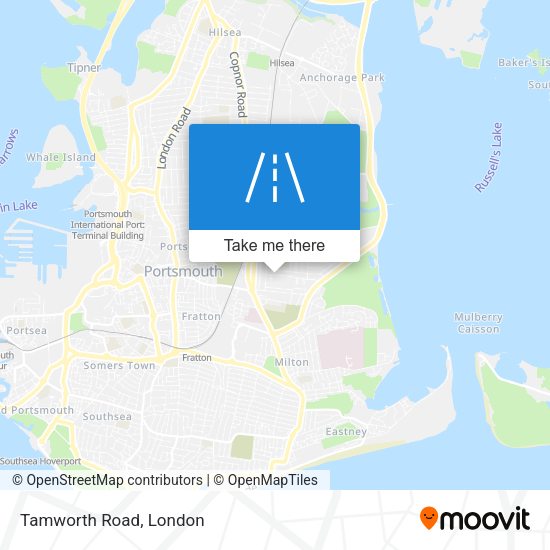 Tamworth Road map