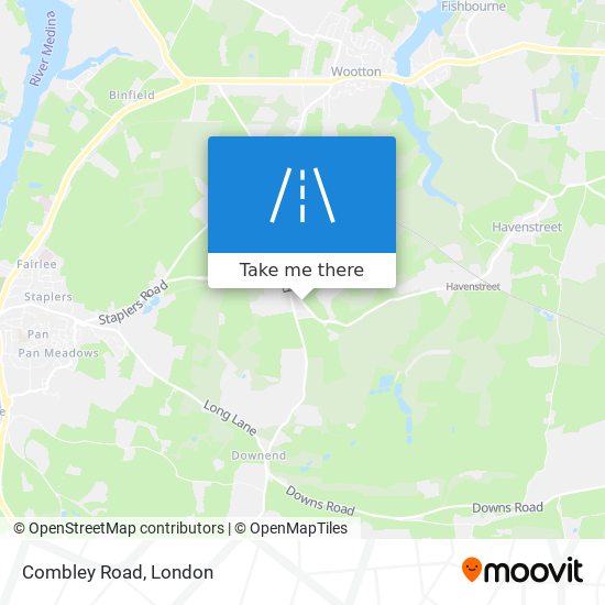 Combley Road map