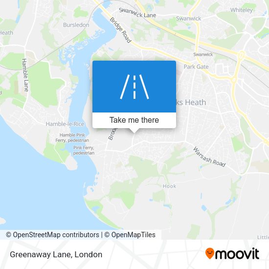 Greenaway Lane map