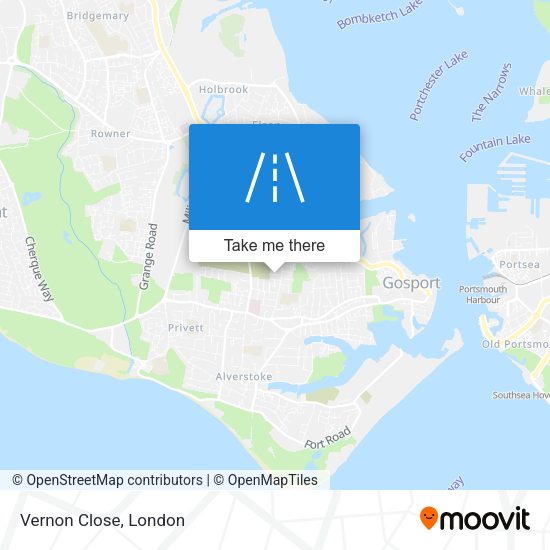 Vernon Close map