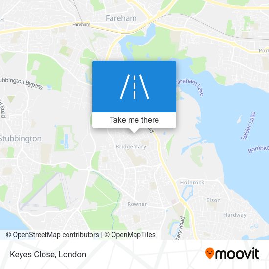 Keyes Close map