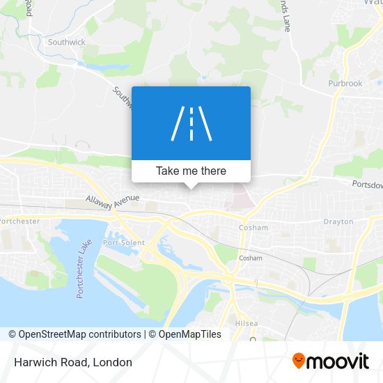 Harwich Road map