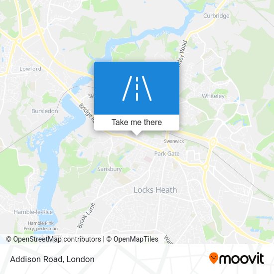 Addison Road map