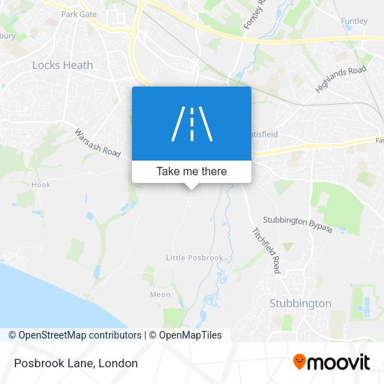 Posbrook Lane map