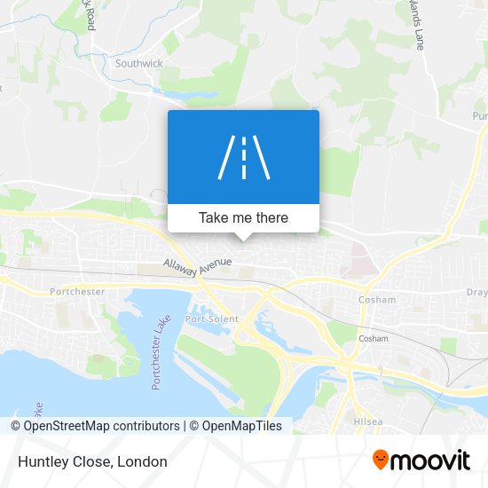 Huntley Close map