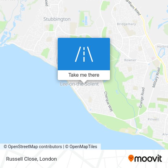 Russell Close map