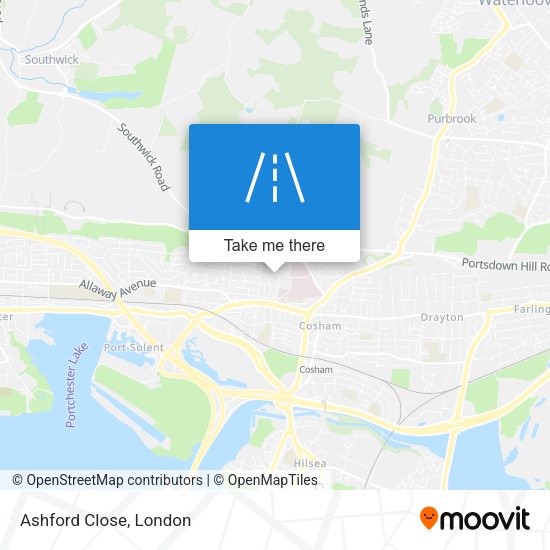 Ashford Close map