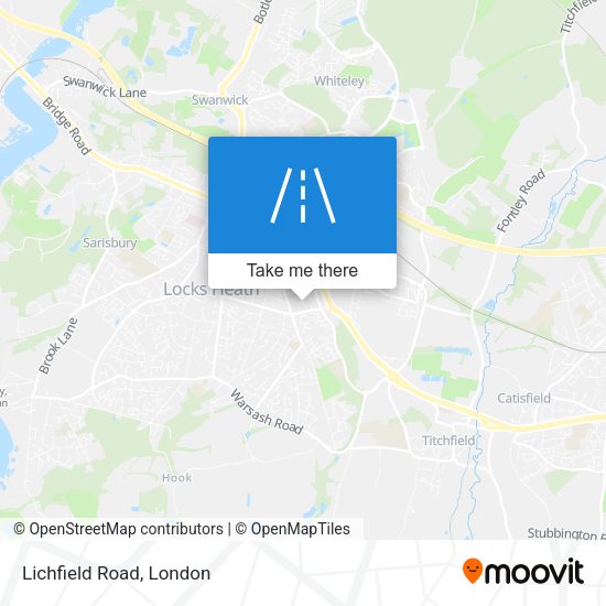Lichfield Road map