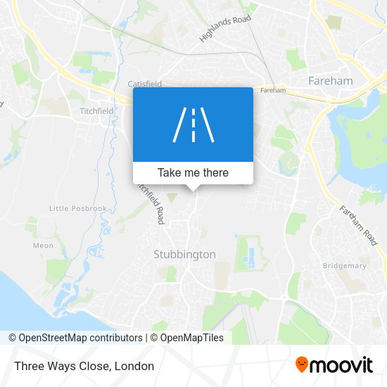 Three Ways Close map