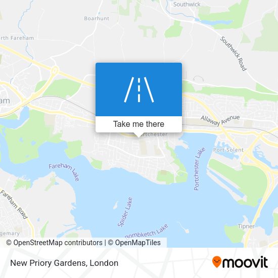 New Priory Gardens map