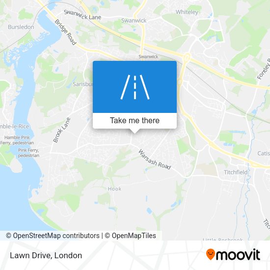 Lawn Drive map