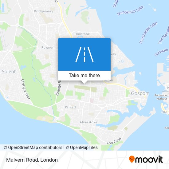 Malvern Road map