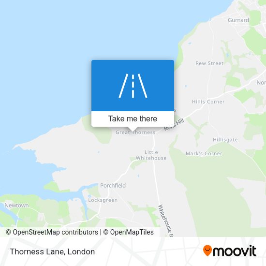 Thorness Lane map