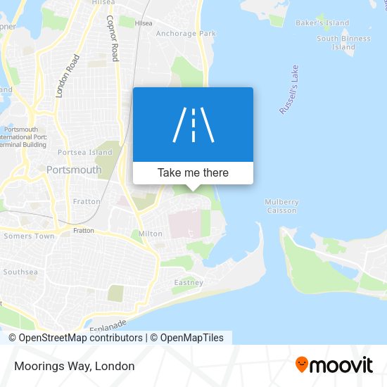 Moorings Way map
