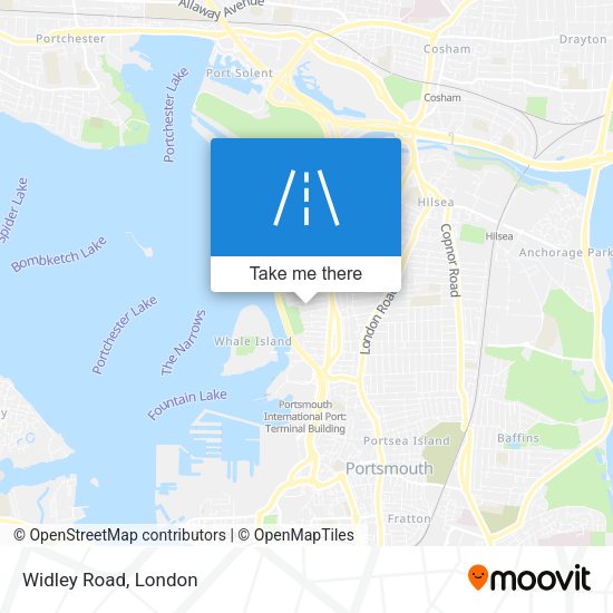 Widley Road map