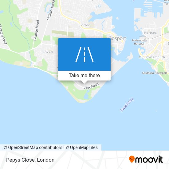 Pepys Close map