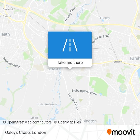 Oxleys Close map